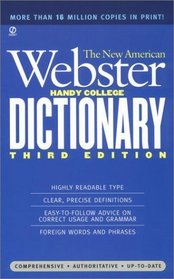 Webster Handy College Dictionary, The New American : New Third Edition