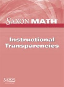 Math 8/7 3e Answer Key Transp Set (Saxon Math 8/7)