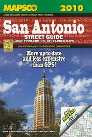 Mapsco 2010 San Antonio Large Print Street Guide (MAPSCO Street Guide)