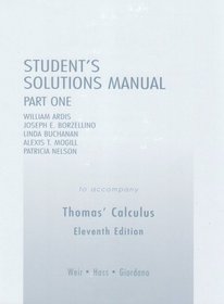 Student's Solutions Manual Part One for Thomas' Calculus (Pt. 1)
