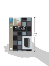 NIV, Men's Devotional Bible, Compact, Imitation Leather, Black