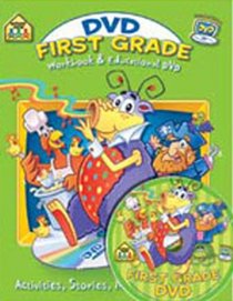 DVD, FIRST GRADE, Workbook & Educational DVD, Activities, Stories, Movies and More, School Zone DVD & Book