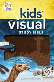 NIV, Kids' Visual Study Bible, Leathersoft,  Bronze, Full Color Interior: Explore the Story of the Bible---People, Places, and History
