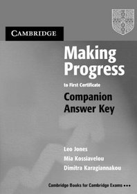 Making Progress to First Certificate Companion Answer Key