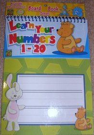 Re-useable Wipe Clean Board Book Learn Your Numbers 1 - 20