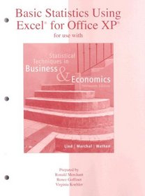 Basic Statistics Using Excel for Use With Statistical Techniques in Business And Economics