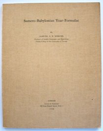 Sumero-Babylonian Year Formulae