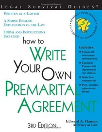 How to Write Your Own Premarital Agreement: With Forms (Legal Survival Guides)