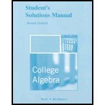 Student's Solutions Manual for College Algebra