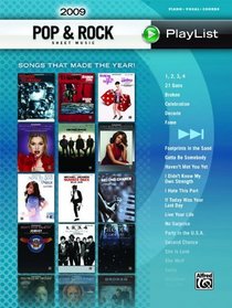 2009 Pop & Rock Sheet Music Playlist: Piano/Vocal/Chords