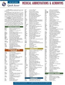 Medical Abbreviations and Acronyms - REA's Quick Access Reference Chart