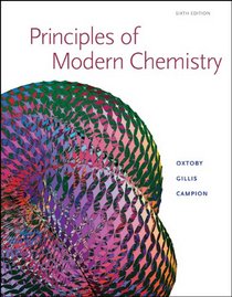 Student Solutions Manual for Oxtoby/Gillis/Campion's Principles of Modern Chemistry, 6th