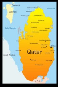 Map of Qatar Journal: 150 page lined notebook/diary