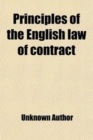 Principles of the English law of contract