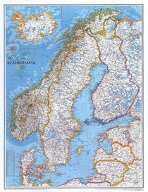 Scandinavia: Tubed (NG Country & Region Maps)