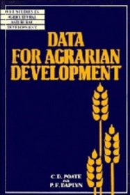 Data for Agrarian Development (Wye Studies in Agricultural and Rural Development)