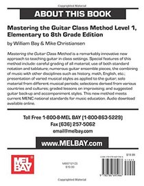 Mastering the Guitar Class Method Level 1, Elementary to 8th Grade