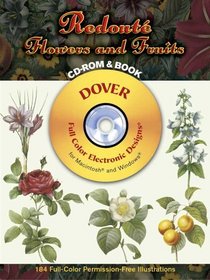 Redout Flowers and Fruits (Dover Full-Color Electronic Design)