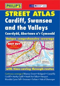 Cardiff, Swansea and the Valleys (Philip's Street Atlases)