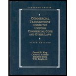 Commercial Transactions Under the Uniform Commercial Code (Analysis and Skills Series)