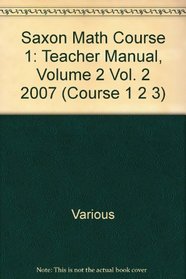 Saxon Math Course 1 Teacher's Manual Volume 2