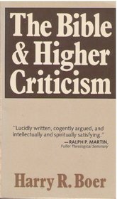 Bible and Higher Criticism