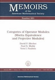 Categories of Operator Modules: Morita Equivalence and Projective Modules (Memoirs of the American Mathematical Society)