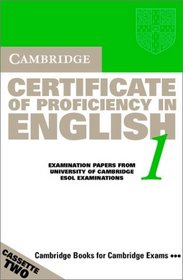 Cambridge Certificate of Proficiency in English 1 Cassette Set: Examination papers from the University of Cambridge Local Examinations Syndicate (Cpe Practice Tests)