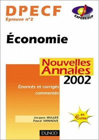 DPECF, épreuve n°2 : Economie (Annales et corrigés), 2002