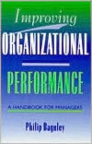 Improving Organizational Performance: A Handbook for Managers