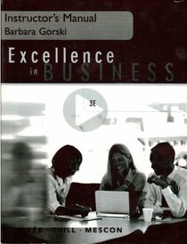 Excellence in Business, 3/E (Instructor's Manual)