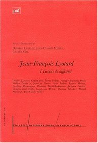 l'exercice du diffrend : Jean-Franois Lyotard