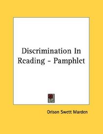 Discrimination In Reading - Pamphlet