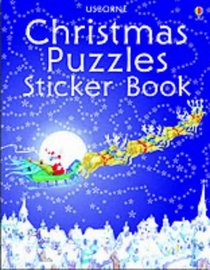 Christmas Puzzles Sticker Book (Usborne Sticker Books)