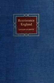 Renaissance England: Poetry and Prose from the Reformation to the Restoration
