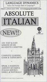 Absolute Italian/6 One Hour Audiocassette Tapes/Complete Learning Guide & Tapescript