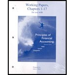 Working Papers (print) to accompany Principles of Financial Accounting (CH 1-17)