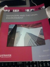 Managers and The Legal Environment (Strayer University)
