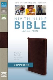 NIV Thinline Zippered Collection Bible, Large Print