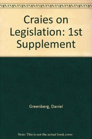 Craies on Legislation: 1st Supplement