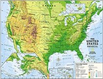 National Geographic Physical USA Map Grades 6-12
