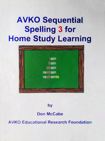AVKO Sequential Spelling 3 for Home Study Learning