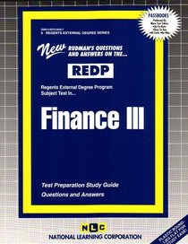 REDP Finance III (Regents External Degree Program) (Regents External Degree Series (Redp)