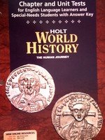 Chapter and Unit Tests for ELL and Special Needs: Holt World History: The Human Journey