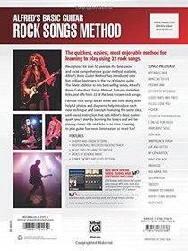 Alfred's Basic Guitar Rock Songs Method, Bk 1: Learn How to Play Guitar with Melodies and Riffs from 22 Classic Rock Songs, Book, DVD & Online Audio, Video & Software (Alfred's Basic Guitar Library)