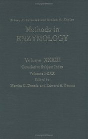 Cumulative Subject Index, Volumes I-30 : Volume 33: Cumulative Subject Index (Methods in Enzymology, Volumes 1 Through 30)