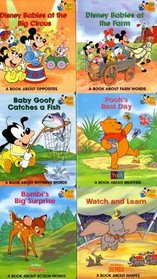 6 Baby's First Disney Books: Disney Babies At the Big Circus; Disney Babies At the Farm; Baby Goofy Catches a Fish; Pooh's Best Day; Bambi's Big Surprise; Watch and Learn (Disney Babies; Disney's Baby Goofy; Disney's Winnie the Pooh; Walt Disney's Bambi; 