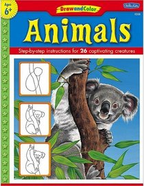 Draw and Color: Animals (Draw and Color (Teacher Created Resources))