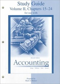 Study Guide, Volume 2, to accompany Accounting: The Basis for Business Decisions