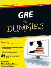 GRE For Dummies, Premier 7th Edition, with CD
